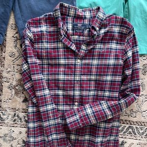 Vineyard vines flannel shirt collared long sleeve kids clothes red plaid boys